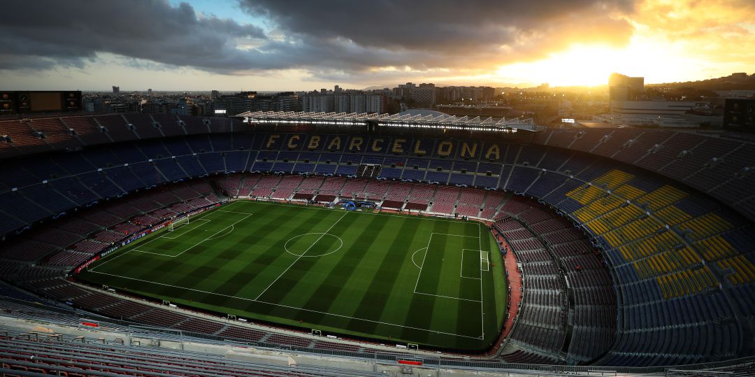 El Camp Nou, en la previa de un partido liguero El Camp Nou, en la previa de un partido liguero