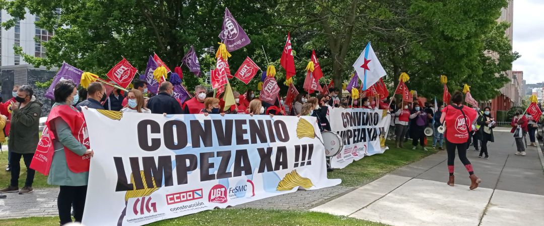 Concentración trabajadores de la limpieza Concentración trabajadores de la limpieza