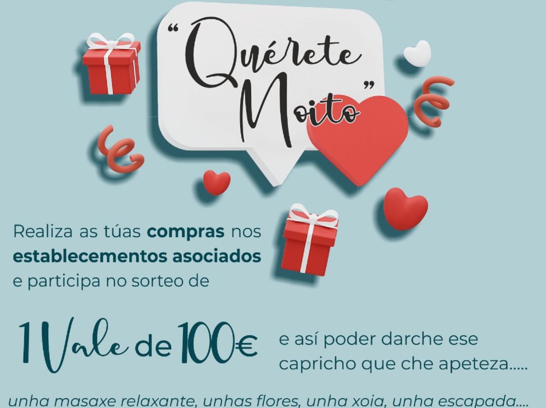 Cartel de la campaña "Quérete Moito" impulsada por la asociación Adeto en Tomiño. Cartel de la campaña "Quérete Moito" impulsada por la asociación Adeto en Tomiño.