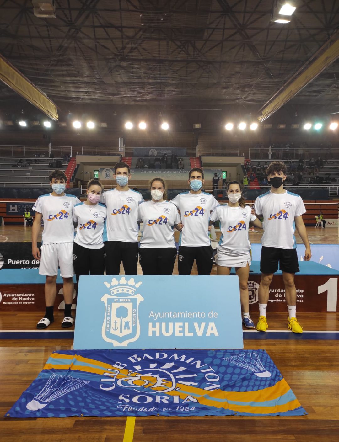 Delegación soriana en la fase de play-off en Huelva. Delegación soriana en la fase de play-off en Huelva.