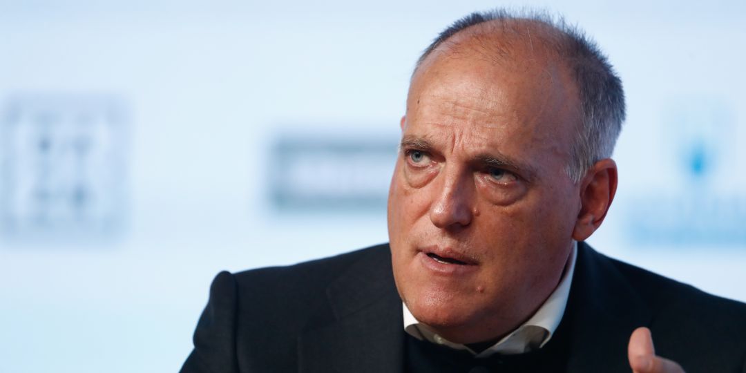 Javier Tebas, durante un acto oficial Javier Tebas, durante un acto oficial