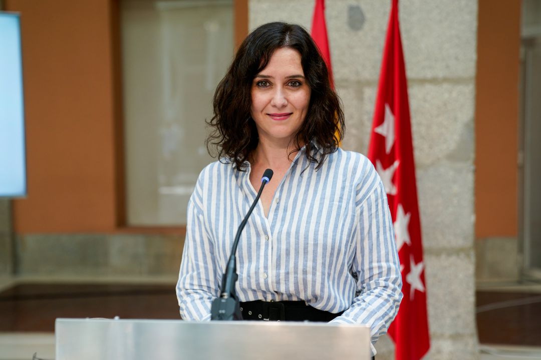 La presidenta de la Comunidad de Madrid en funciones, Isabel Díaz Ayuso. La presidenta de la Comunidad de Madrid en funciones, Isabel Díaz Ayuso.