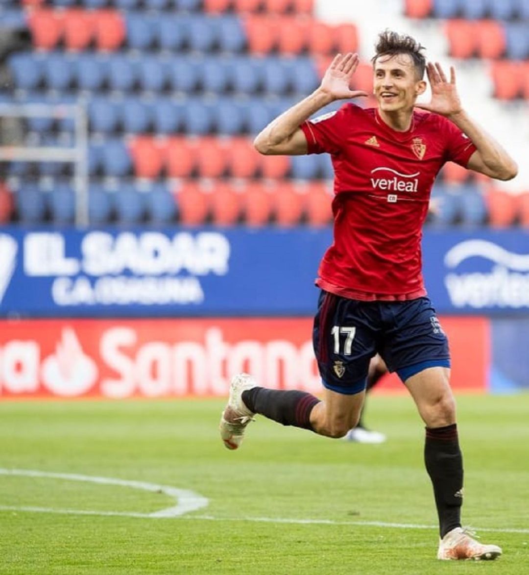 Budimir celebrando un gol en el Sadar Budimir celebrando un gol en el Sadar
