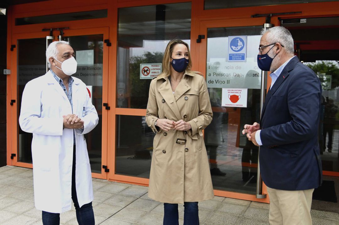 Marta Fernández-Tapias durante la visita Marta Fernández-Tapias durante la visita