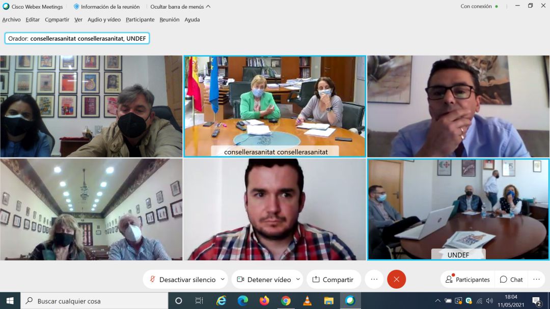 Momento de la reuniòn telemática Momento de la reuniòn telemática