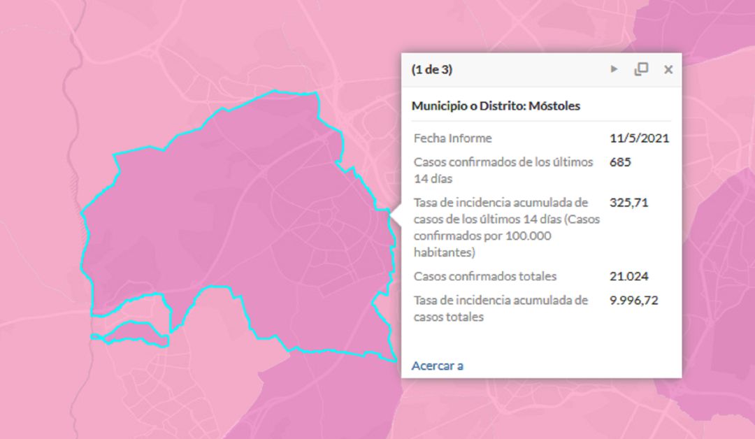 Situación epidemiológica en Móstoles a 11 de mayo de 2021 Situación epidemiológica en Móstoles a 11 de mayo de 2021