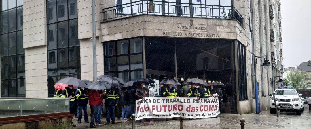 Concentración de trabajadores de Navantia Concentración de trabajadores de Navantia
