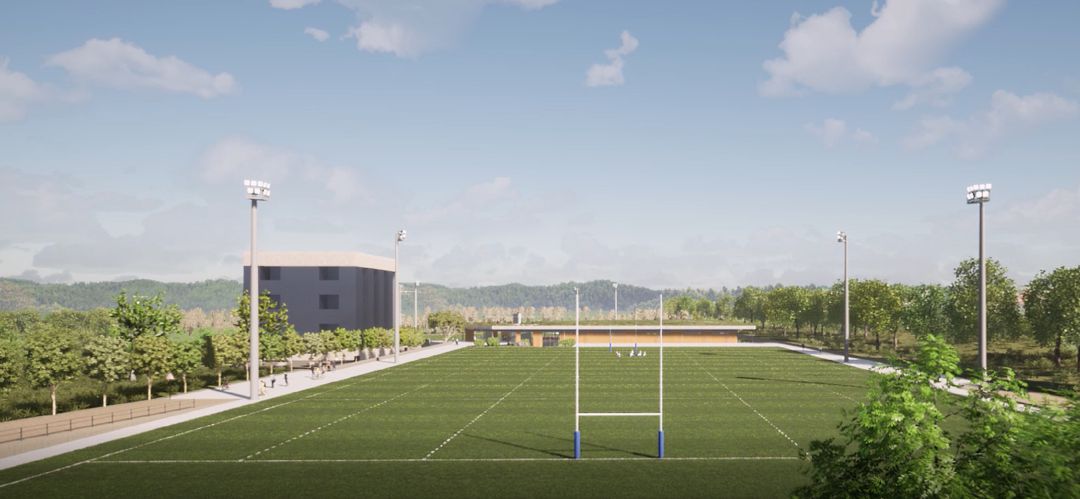 Imágen recreada de lo que será uno de los campos de la 'Ciudad del Rugby' de San Sebastián de los Reyes. Imágen recreada de lo que será uno de los campos de la 'Ciudad del Rugby' de San Sebastián de los Reyes.