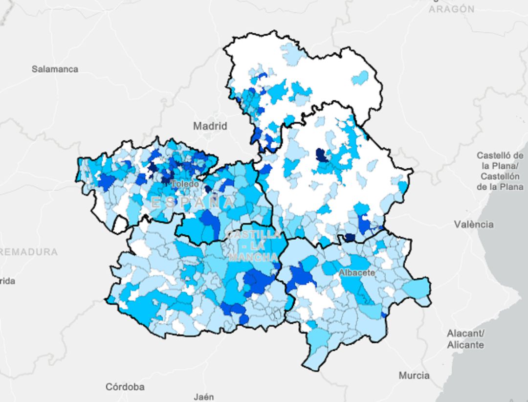 Mapa de incidencia acumulada en la semana del 3 al 9 de mayo Mapa de incidencia acumulada en la semana del 3 al 9 de mayo