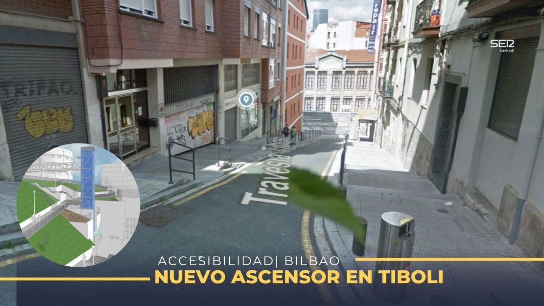 La conexión actual entre las dos calles se resuelve a través de escaleras o rampas de gran pendiente, que en algún caso llegan a valores de hasta el 21,5 %. La conexión actual entre las dos calles se resuelve a través de escaleras o rampas de gran pendiente, que en algún caso llegan a valores de hasta el 21,5 %.