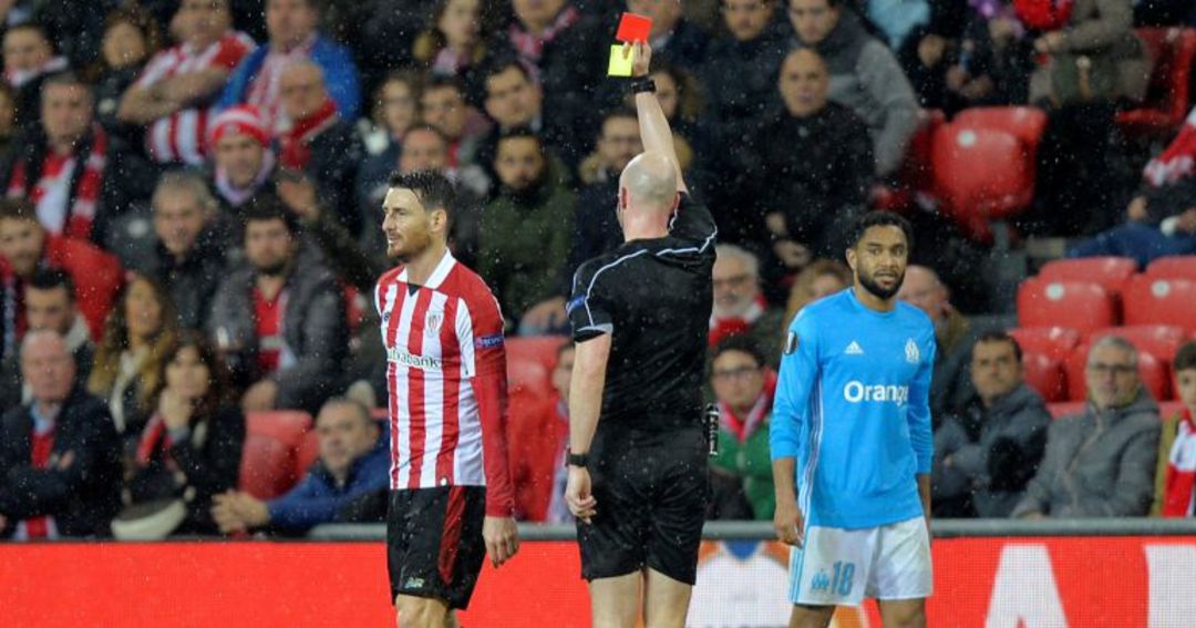 El Athletic-Olimpique de Marsella fue, también, el último partido de Aduriz en competición europea y terminó expulsado El Athletic-Olimpique de Marsella fue, también, el último partido de Aduriz en competición europea y terminó expulsado