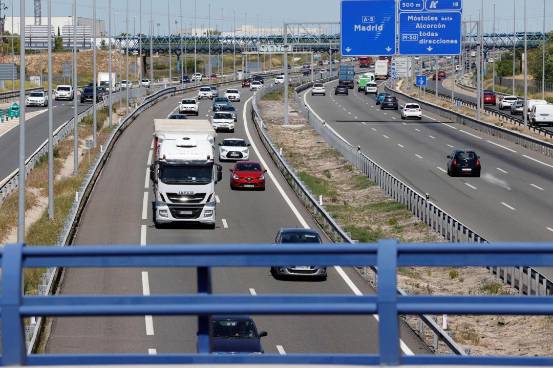 El kilómetro 22 de la A5 carretera de Extremadura, en sentido salida de Madrid El kilómetro 22 de la A5 carretera de Extremadura, en sentido salida de Madrid