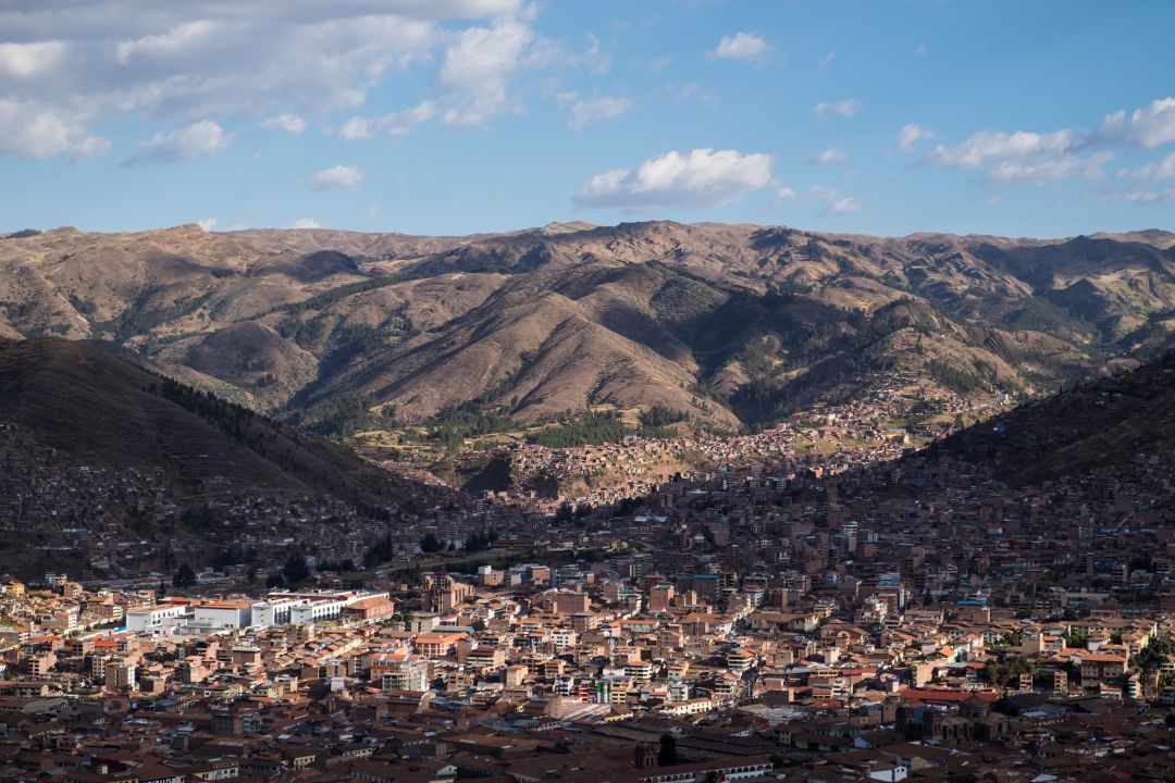 Panorámica de Cuzco, Perú, a 3.399 metros de altura Panorámica de Cuzco, Perú, a 3.399 metros de altura