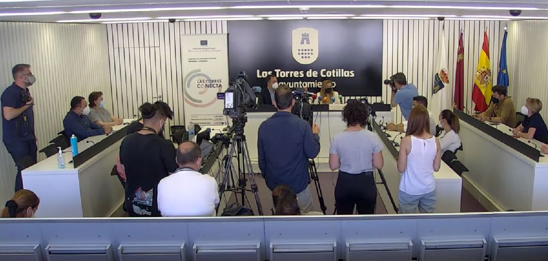 Rueda de prensa en el Ayuntamiento de Las Torres de Cotillas Rueda de prensa en el Ayuntamiento de Las Torres de Cotillas