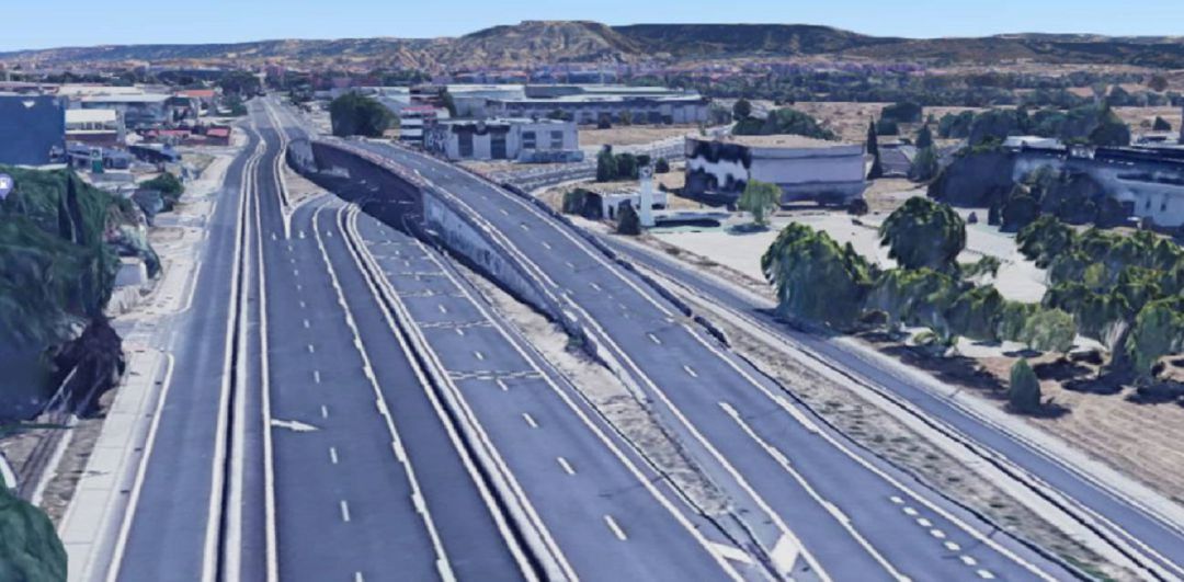 Puente sobre la carretera M-300 en Alcalá de Henares Puente sobre la carretera M-300 en Alcalá de Henares
