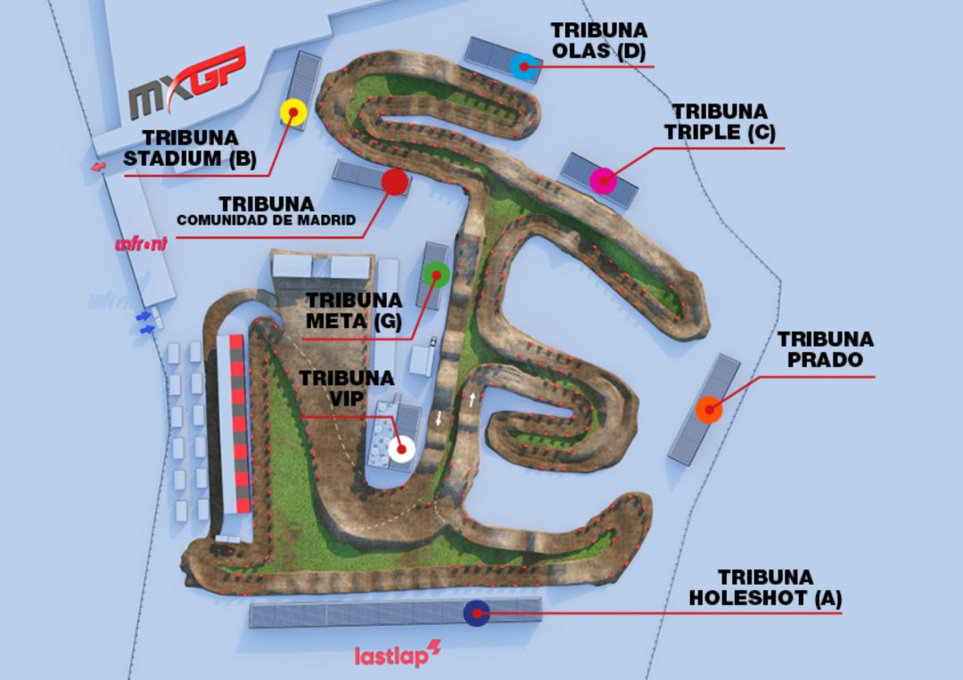 Plano del circuito de Premio de España de Motocross en Arroyomolinos Plano del circuito de Premio de España de Motocross en Arroyomolinos