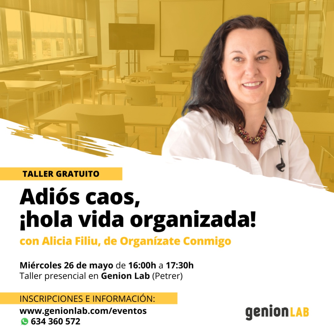 Imagen del cartel del curso Adiós caos, ¡hola vida organizada! Imagen del cartel del curso Adiós caos, ¡hola vida organizada!