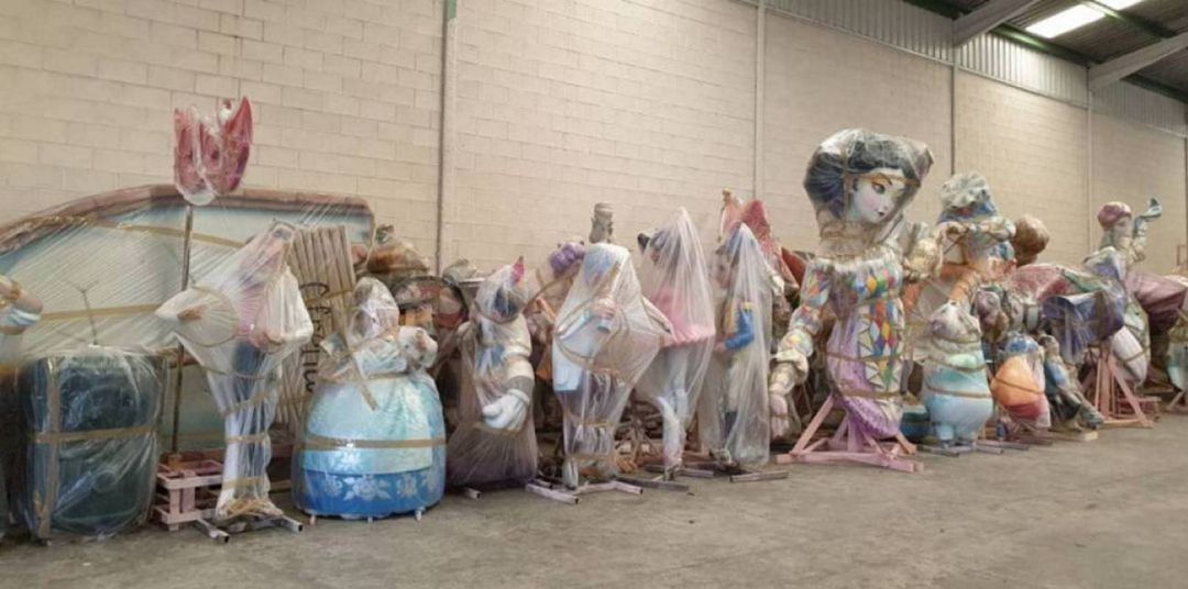 Ninots de las fallas de 2019 preparados en los talleres Ninots de las fallas de 2019 preparados en los talleres