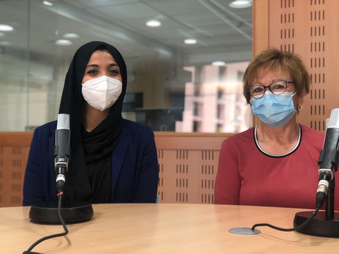 Íkram Boufahna i Carme Arnau a l'estudi 1 Íkram Boufahna i Carme Arnau a l'estudi 1