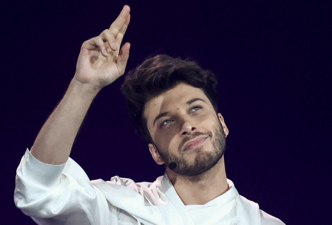 Blas Cantó durante los ensayos de Eurovisión. Blas Cantó durante los ensayos de Eurovisión.