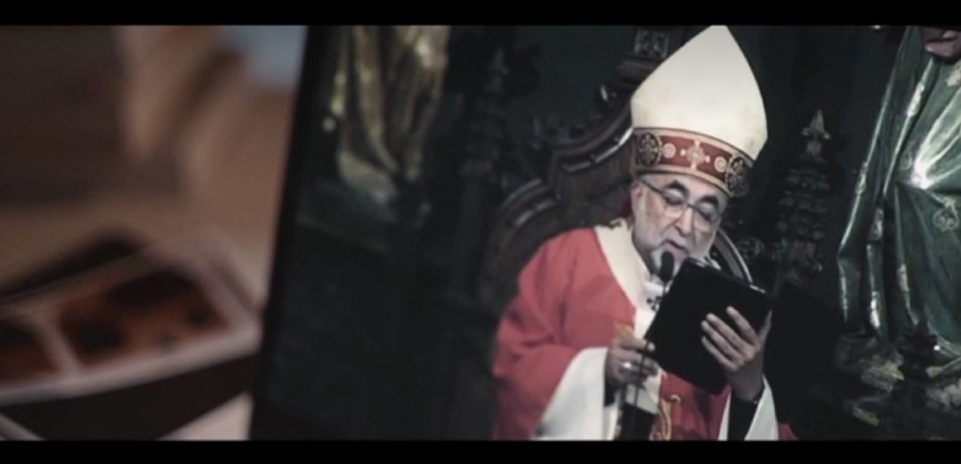 Jesús Sanz Montes durante una misa. Jesús Sanz Montes durante una misa.