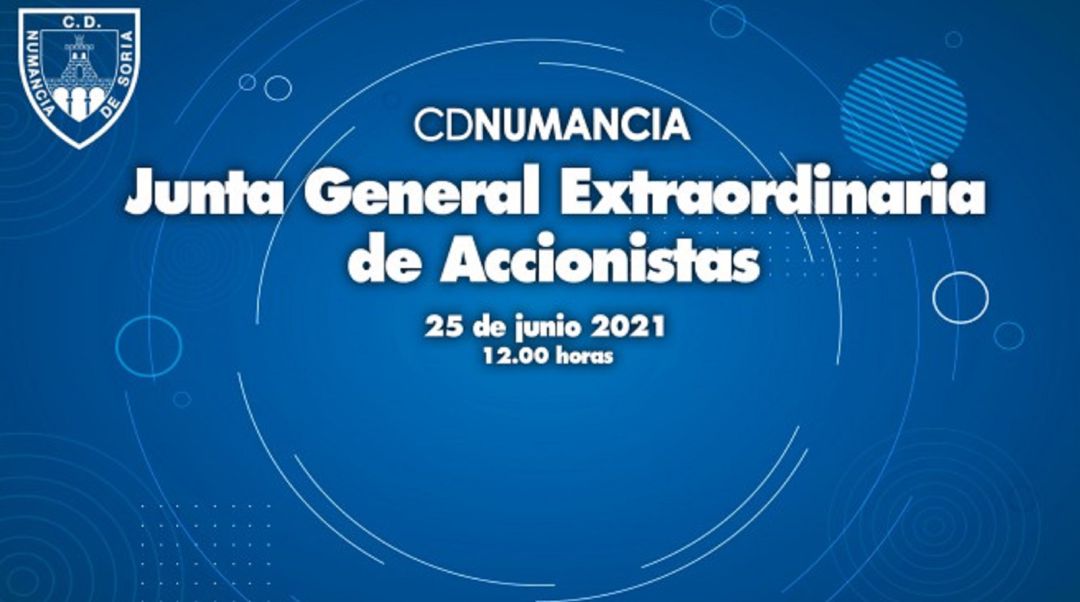 El club soriano convoca una Junta General Extraordinaria de Accionistas. El club soriano convoca una Junta General Extraordinaria de Accionistas.