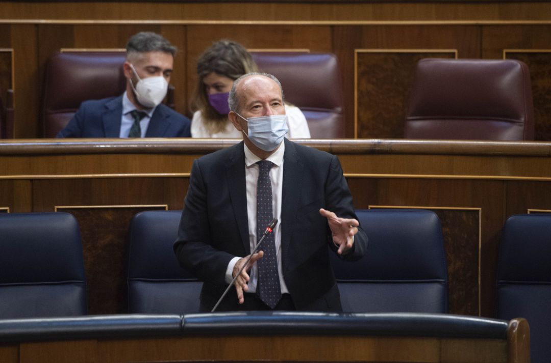 El ministro de Justicia, Juan Carlos Campo Moreno, interviene en una sesión plenaria en el Congreso de los Diputados, a 20 de mayo de 2021 El ministro de Justicia, Juan Carlos Campo Moreno, interviene en una sesión plenaria en el Congreso de los Diputados, a 20 de mayo de 2021