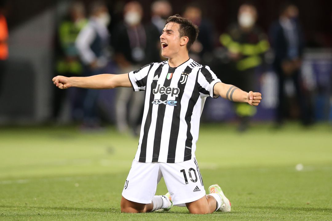 Paulo Dybala celebra un gol. Paulo Dybala celebra un gol.