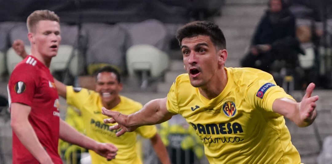 Gerard Moreno celebra su gol ante el Manchester United Gerard Moreno celebra su gol ante el Manchester United