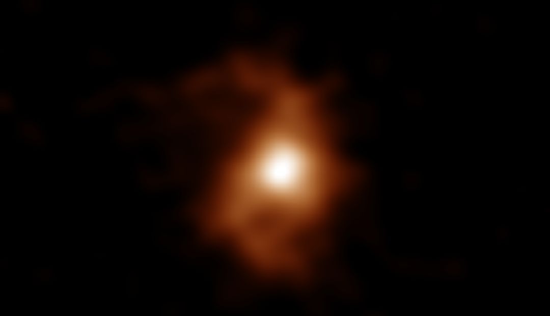 Fotografía de la galaxia en espiral más antigua de la historia. Fotografía de la galaxia en espiral más antigua de la historia.