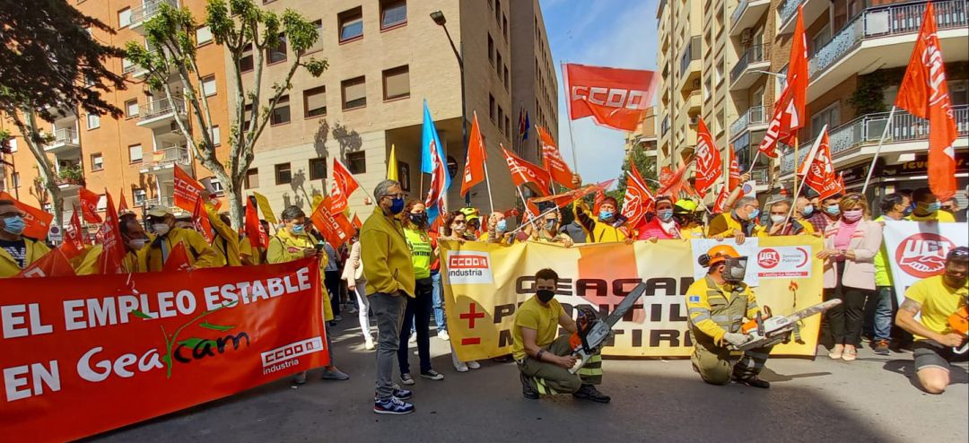 Imagen de la protesta de este miércoles en la Avenida España de Albacete Imagen de la protesta de este miércoles en la Avenida España de Albacete