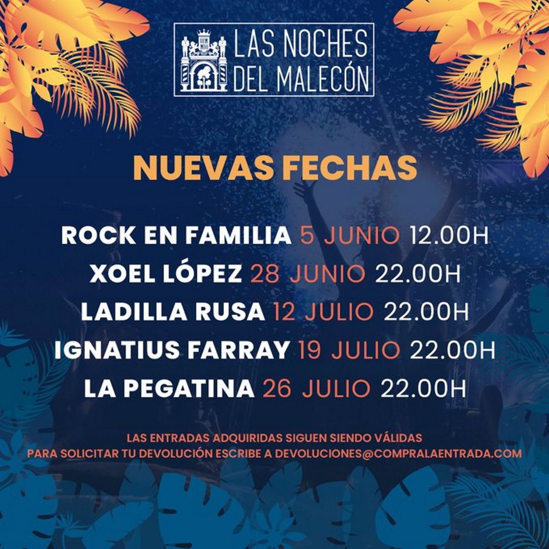 Nuevas fechas programadas Nuevas fechas programadas