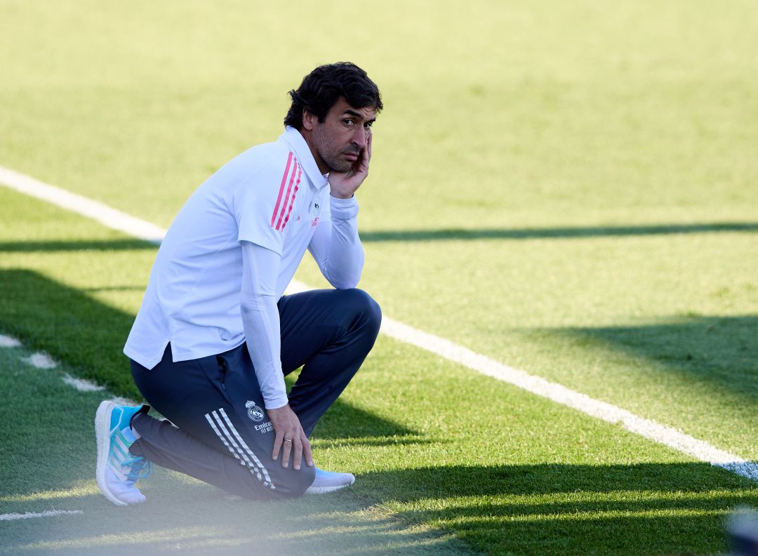 Raúl, durante un partido del Castilla. Raúl, durante un partido del Castilla.