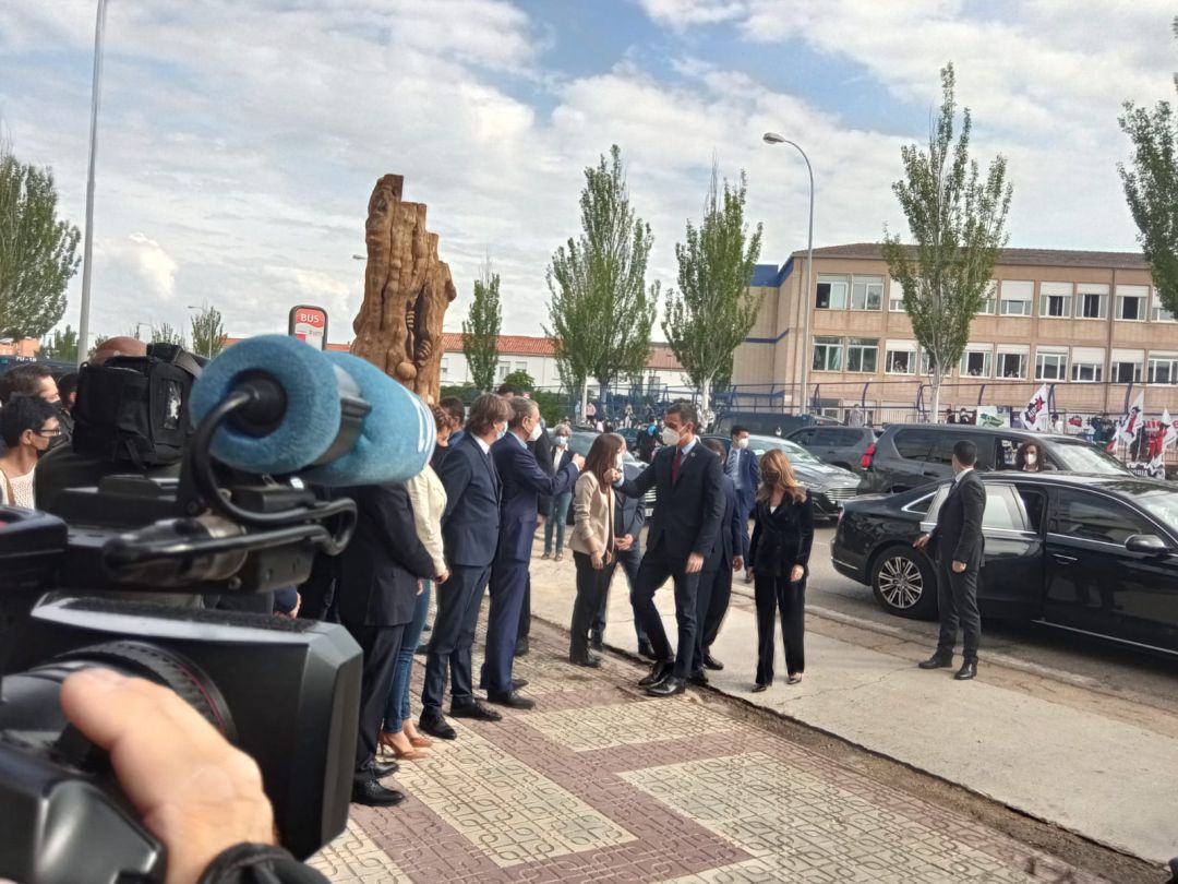 Llegada de Pedro Sánchez al Hueco Llegada de Pedro Sánchez al Hueco