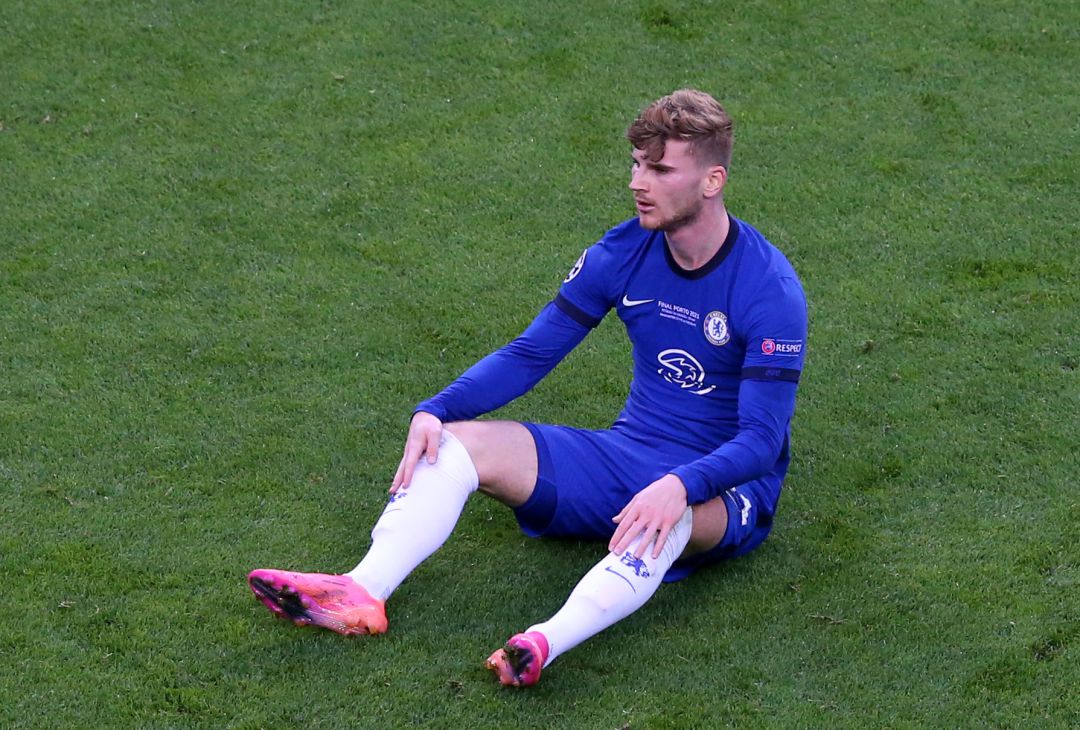 Timo Werner, durante el partido. Timo Werner, durante el partido.