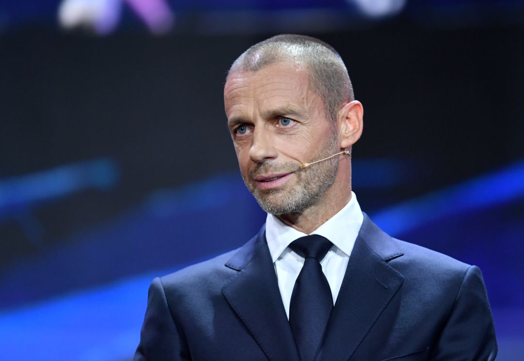 Ceferin, durante un acto de la UEFA. Ceferin, durante un acto de la UEFA.