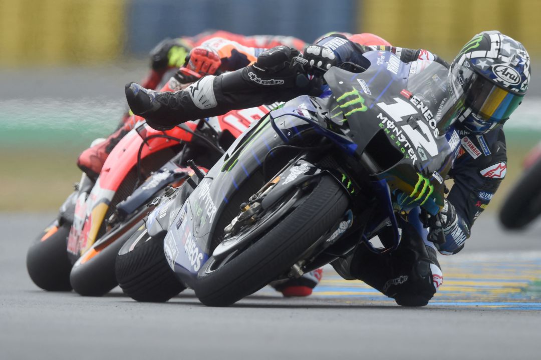 Márquez y Viñales durante la carrera de Le Mans Márquez y Viñales durante la carrera de Le Mans