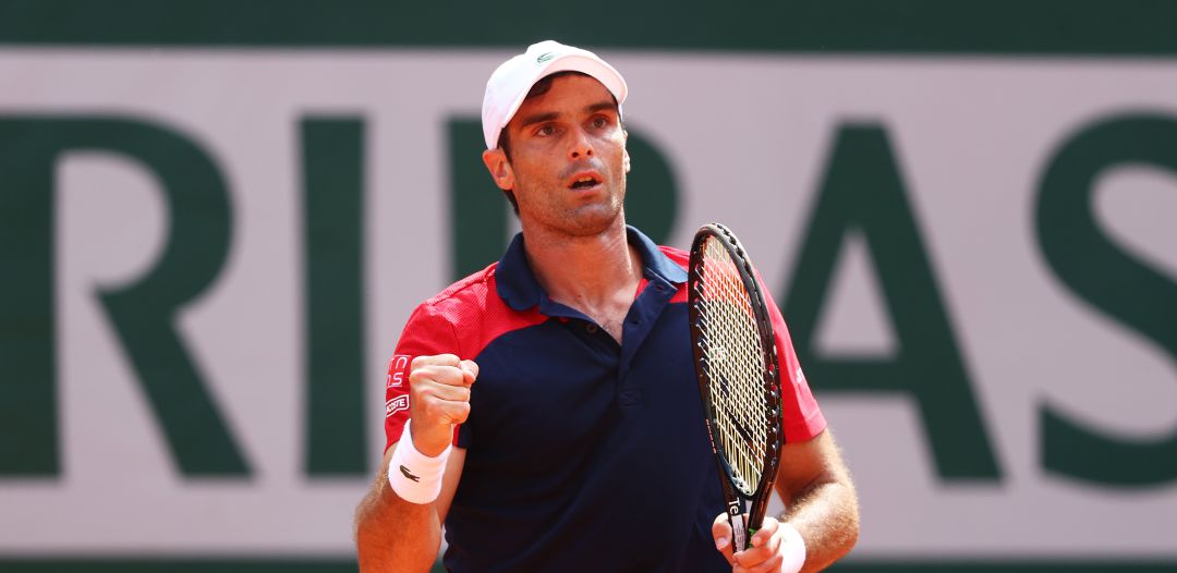 Pablo Andújar celebra un punto ante Thiem Pablo Andújar celebra un punto ante Thiem