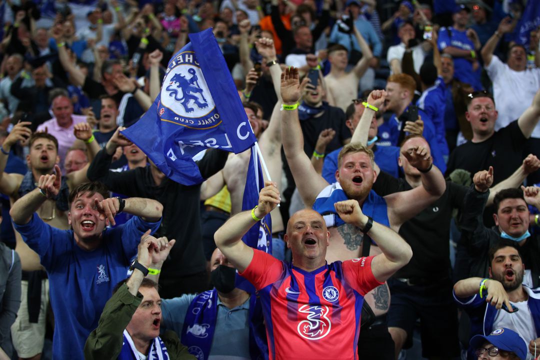 Los aficionados del Chelsea en la final de la Champions Los aficionados del Chelsea en la final de la Champions