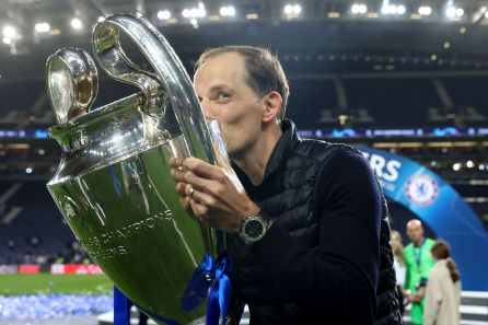 Tuchel besando el título de la Champions Tuchel besando el título de la Champions