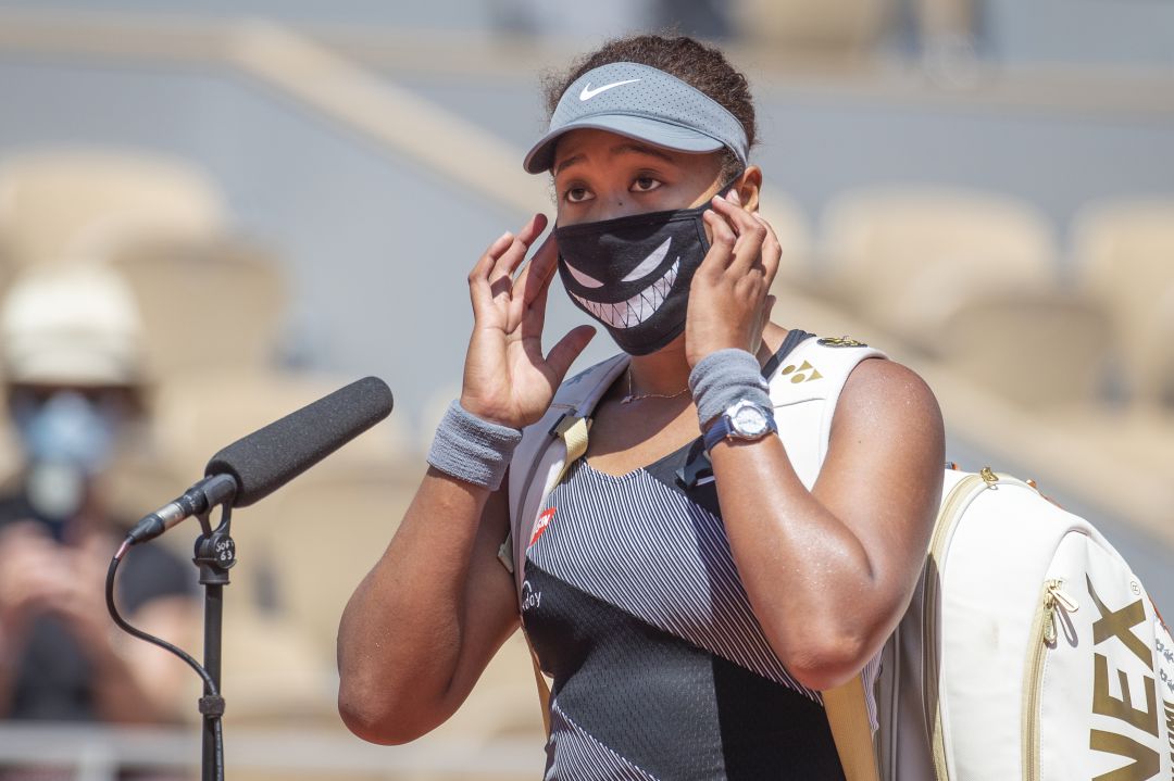 Osaka, tras ganar la primera ronda de Roland Garros. Osaka, tras ganar la primera ronda de Roland Garros.