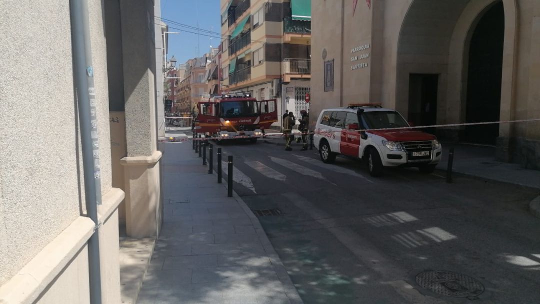 Incendio en la parroquia San Juan Bautista en el Raval Incendio en la parroquia San Juan Bautista en el Raval