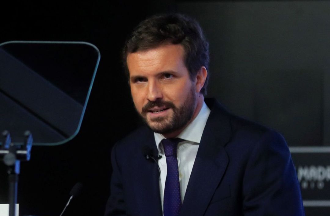 El presidente del Partido Popular, Pablo Casado, interviene en un desayuno informativo. El presidente del Partido Popular, Pablo Casado, interviene en un desayuno informativo.