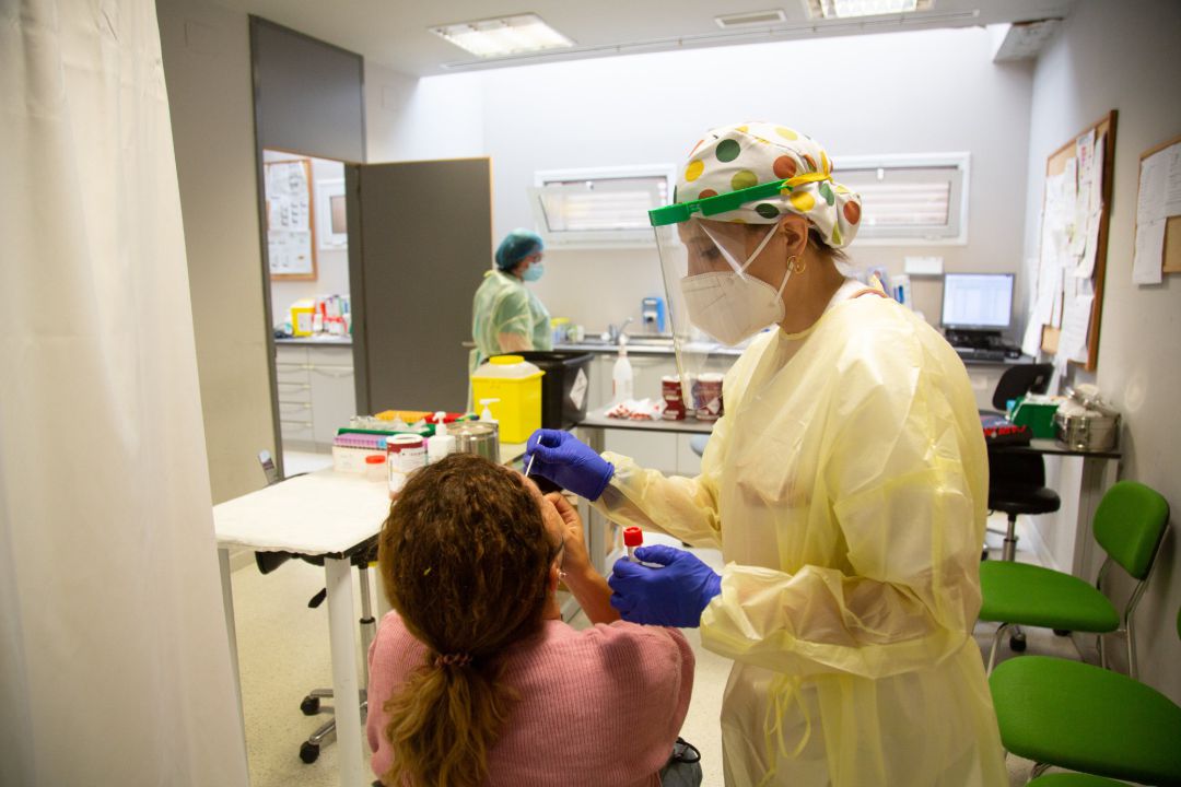Prueba de coronavirus en un centro de salud de Extremadura. Prueba de coronavirus en un centro de salud de Extremadura.