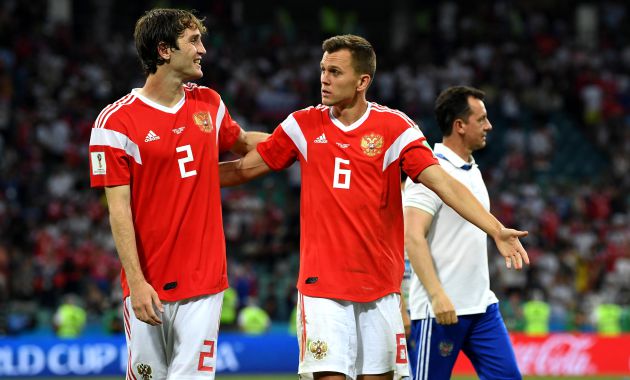 Mario Fernandes junto a Cheryshev Mario Fernandes junto a Cheryshev