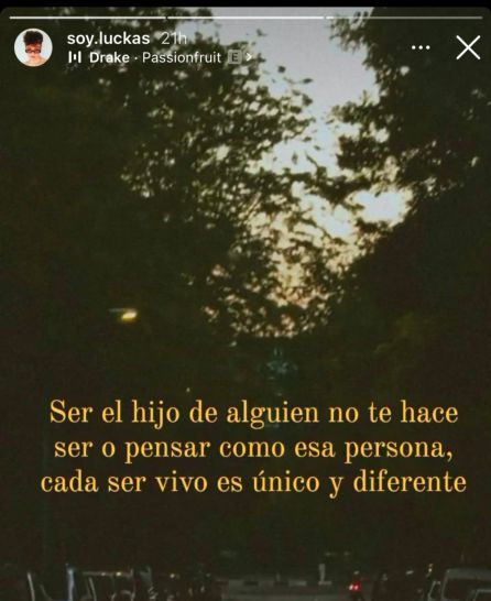 Captura de pantalla de la frase que ha subido a sus redes. Captura de pantalla de la frase que ha subido a sus redes.