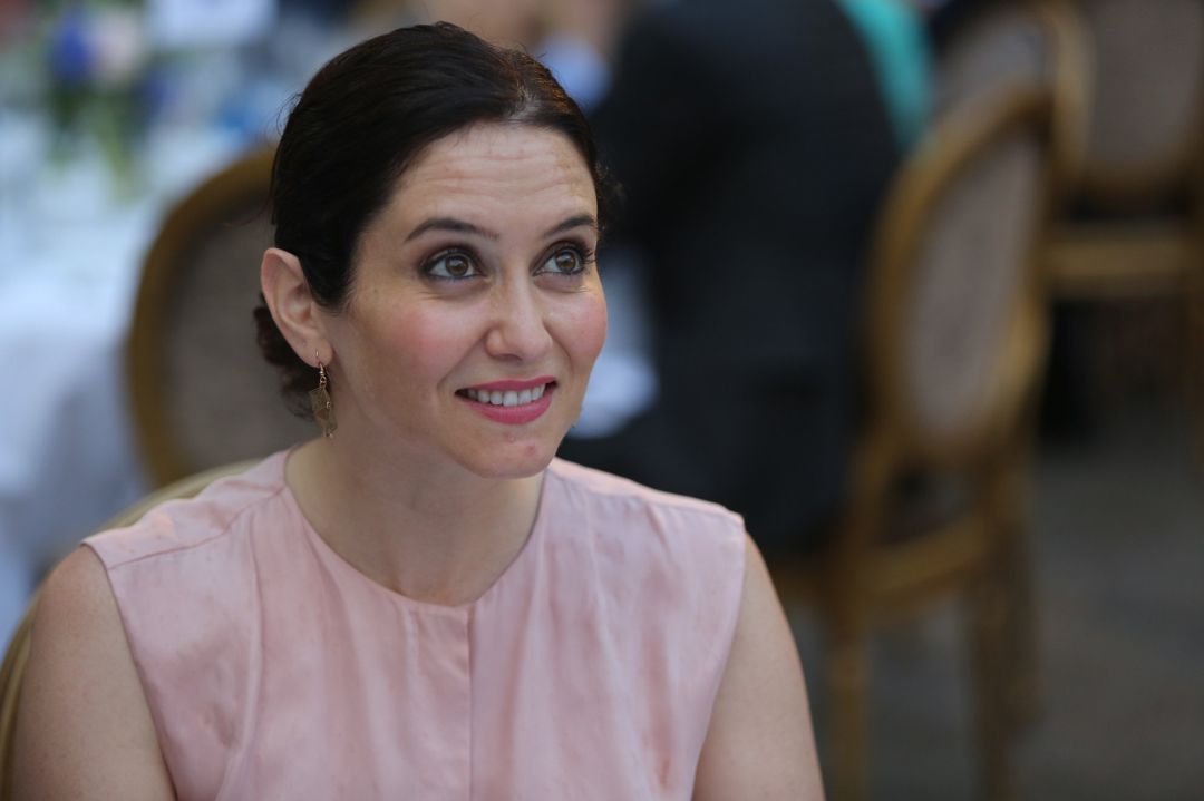 La presidenta de la Comunidad de Madrid, Isabel Díaz-Ayuso, durante el Premio Cubi 2020 hace unos días. La presidenta de la Comunidad de Madrid, Isabel Díaz-Ayuso, durante el Premio Cubi 2020 hace unos días.