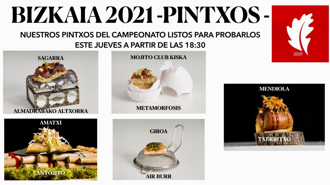 Cinco establecimientos hosteleros de Ermua lucharán dentro de unos días por hacerse un hueco en la final del Concurso de PIntxos de Bizkaia Cinco establecimientos hosteleros de Ermua lucharán dentro de unos días por hacerse un hueco en la final del Concurso de PIntxos de Bizkaia