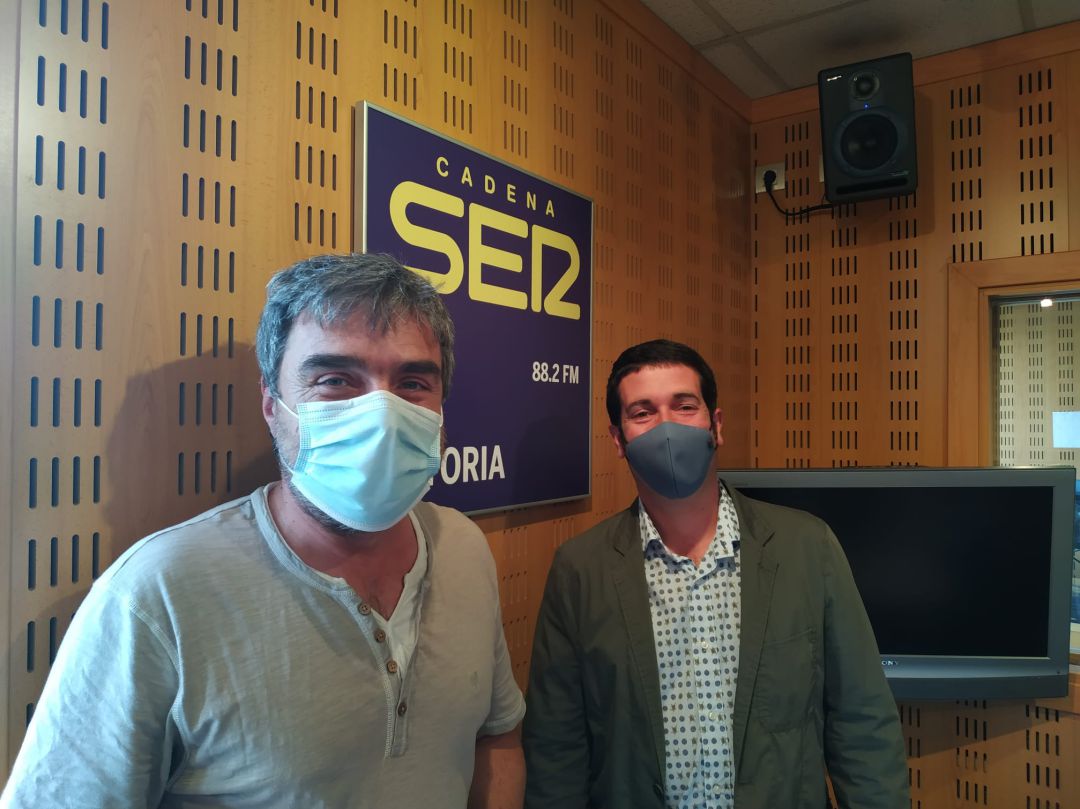Otero y Grajales en el estudio de Ser Vitoria Otero y Grajales en el estudio de Ser Vitoria
