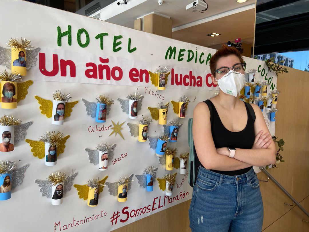 Belén Álvarez, una mostoleña de 29 años, se convierte en la última paciente covid atendida en los hoteles medicalizados de Madrid Belén Álvarez, una mostoleña de 29 años, se convierte en la última paciente covid atendida en los hoteles medicalizados de Madrid